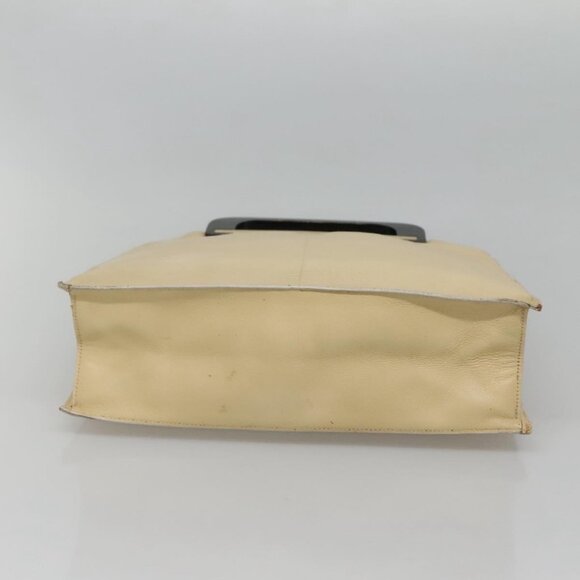 GUCCI Hand Bag Leather Beige Gold Auth BA1025 - Picture 6 of 16